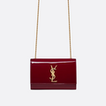 SAINT LAURENT KATE SMALL SHOULDER BAG IN LACQUERED LEATHER