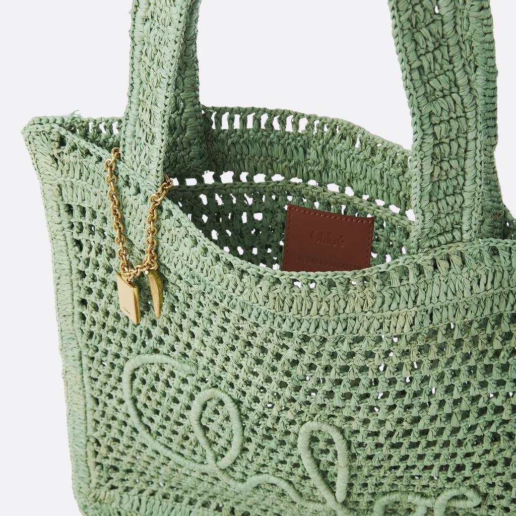 CHLOÉ SUMMER BANANA BAG MADE OF RAFFIA