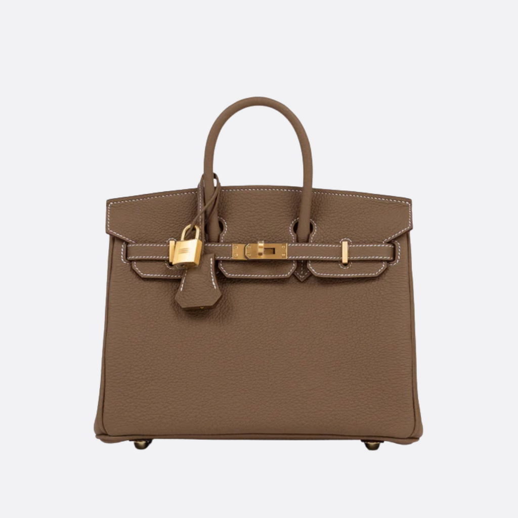 HERMÈS BIRKIN 25 HSS BAG IN CHALK / GRIS TOURTERELLE MADE OF TOGO LEATHER