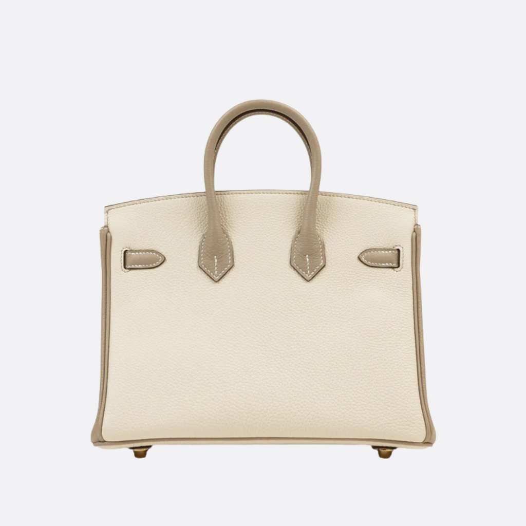 HERMÈS BIRKIN 25 HSS BAG IN CHALK / GRIS TOURTERELLE MADE OF TOGO LEATHER